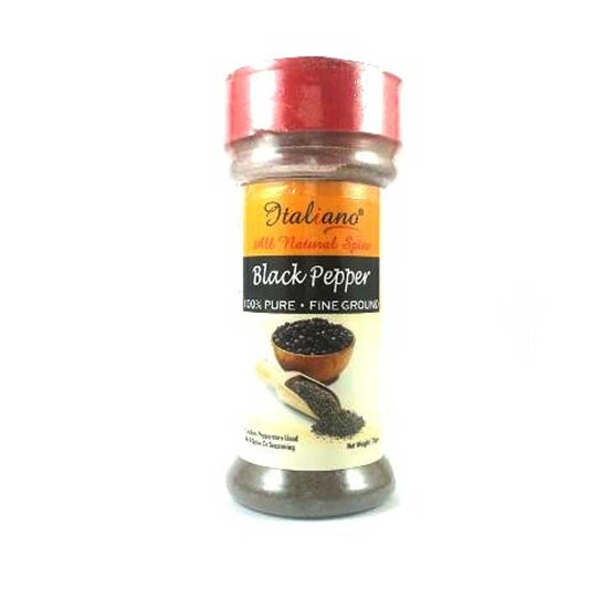 Italiano Black Pepper Fine Ground 75g
