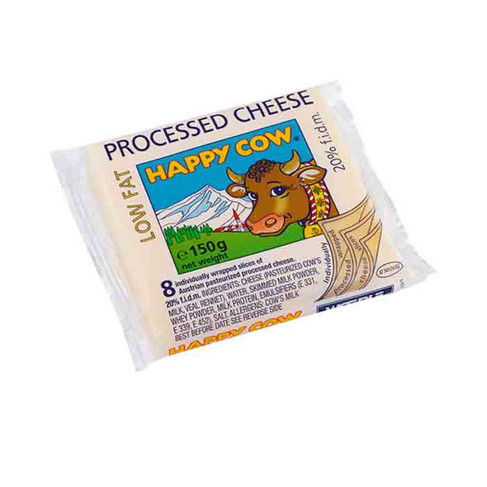 Happy Cow Processed  Cheddar Slice 150g