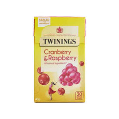 TWININGS CRANBERRY&RASBERRY GREEN TEA 20PCS 40GM