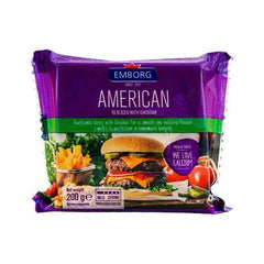 Emborg American Cheddar Slice 10s 200g