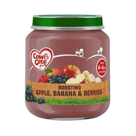 Cow & Gate B/B Creamed Bursting Apple Banana & Berries 120g