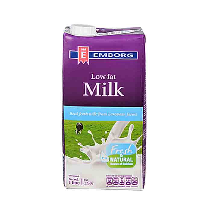 Emborg Milk Low Fat 1ltr