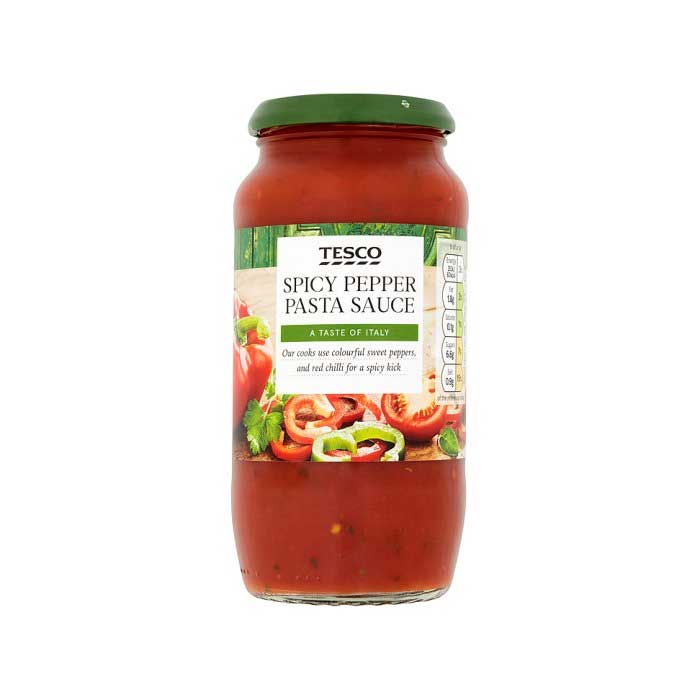 Tesco Pasta Sauce Spicy Pepper Jar 500gm