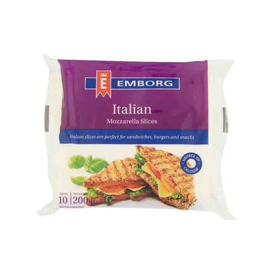 Emborg Italian Mozzarella Slice 10s 200g